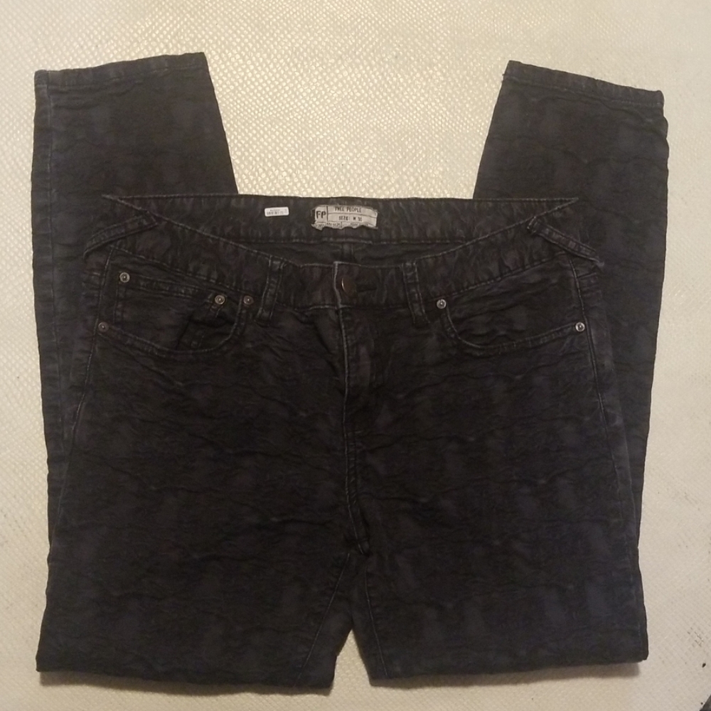 free people black skinny size 30